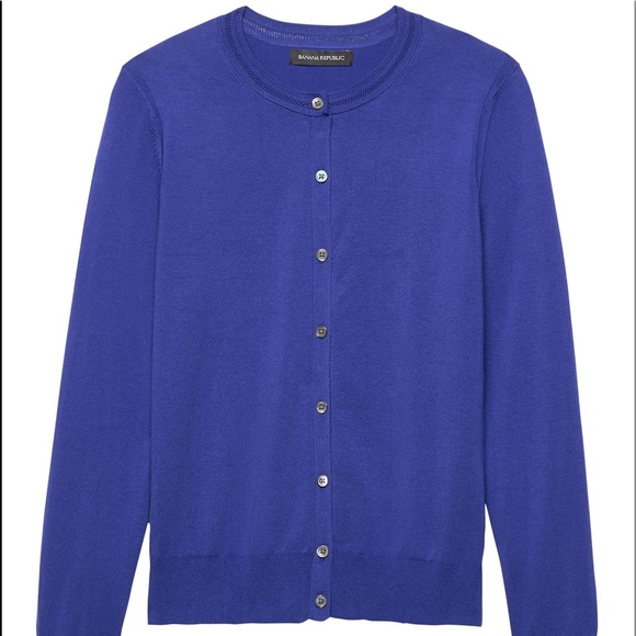 banana republic stretch cotton cardigan M - Picture 1 of 6